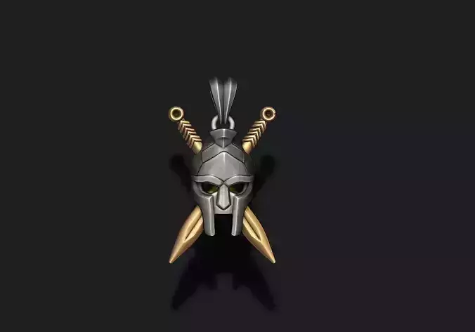Helmet sword pendant 3D print model