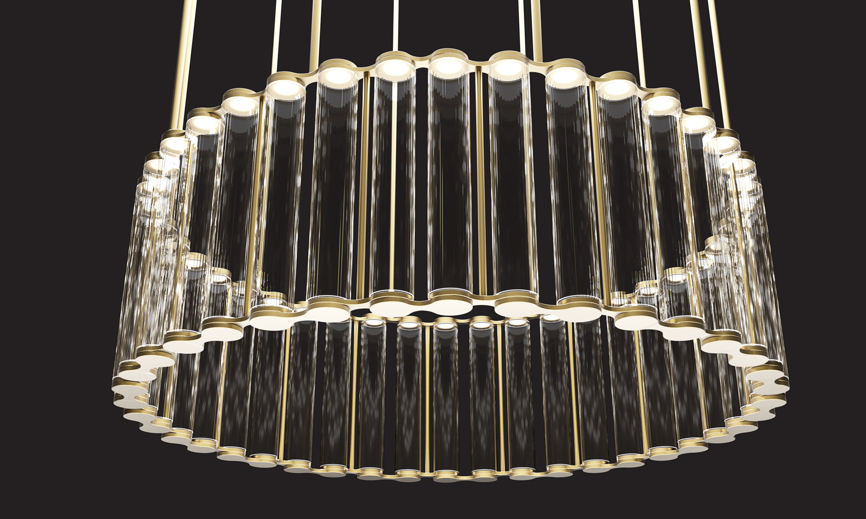 Chandelier - Viabizzuno Coppibartali Low-poly 3D model_2