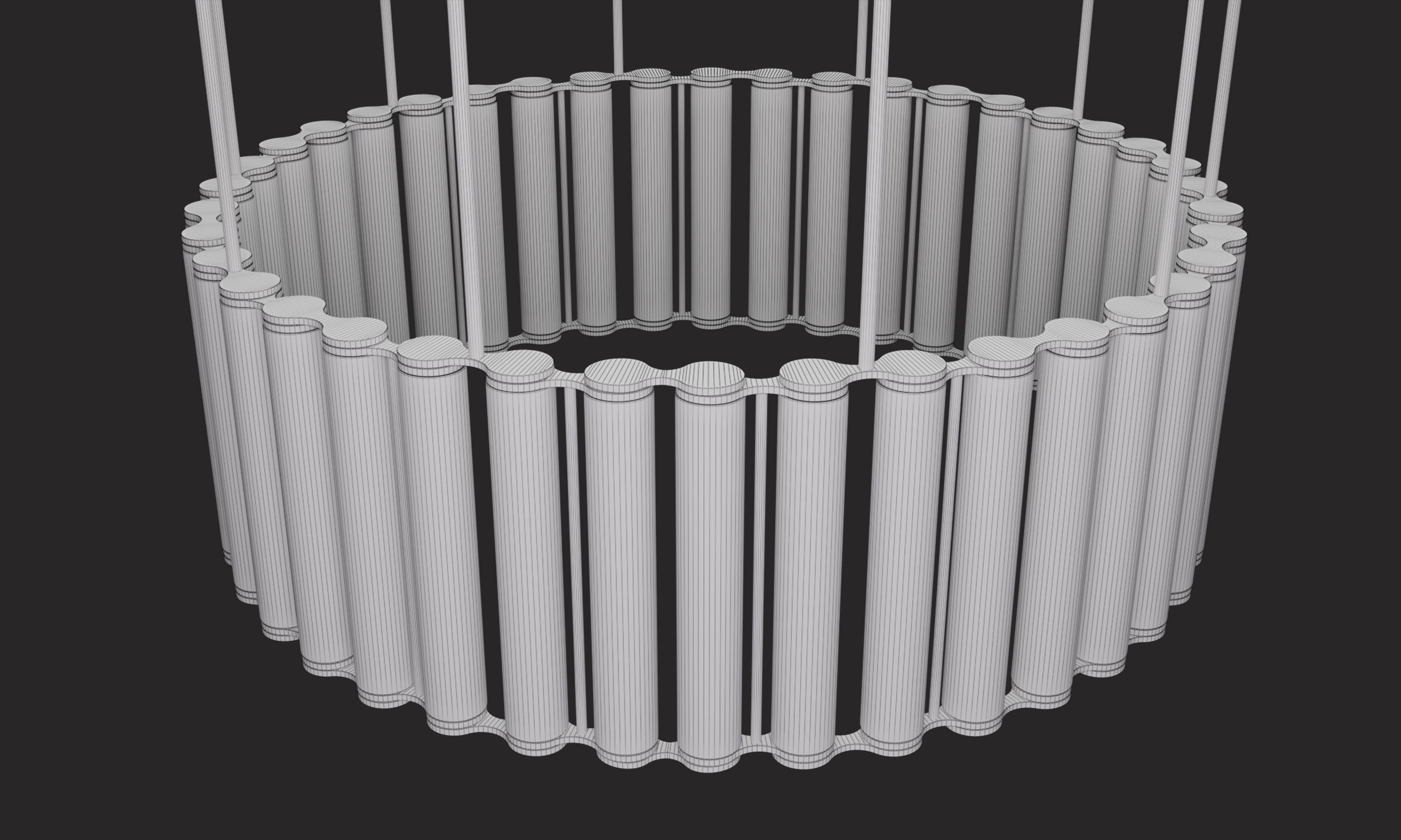 Chandelier - Viabizzuno Coppibartali Low-poly 3D model_1