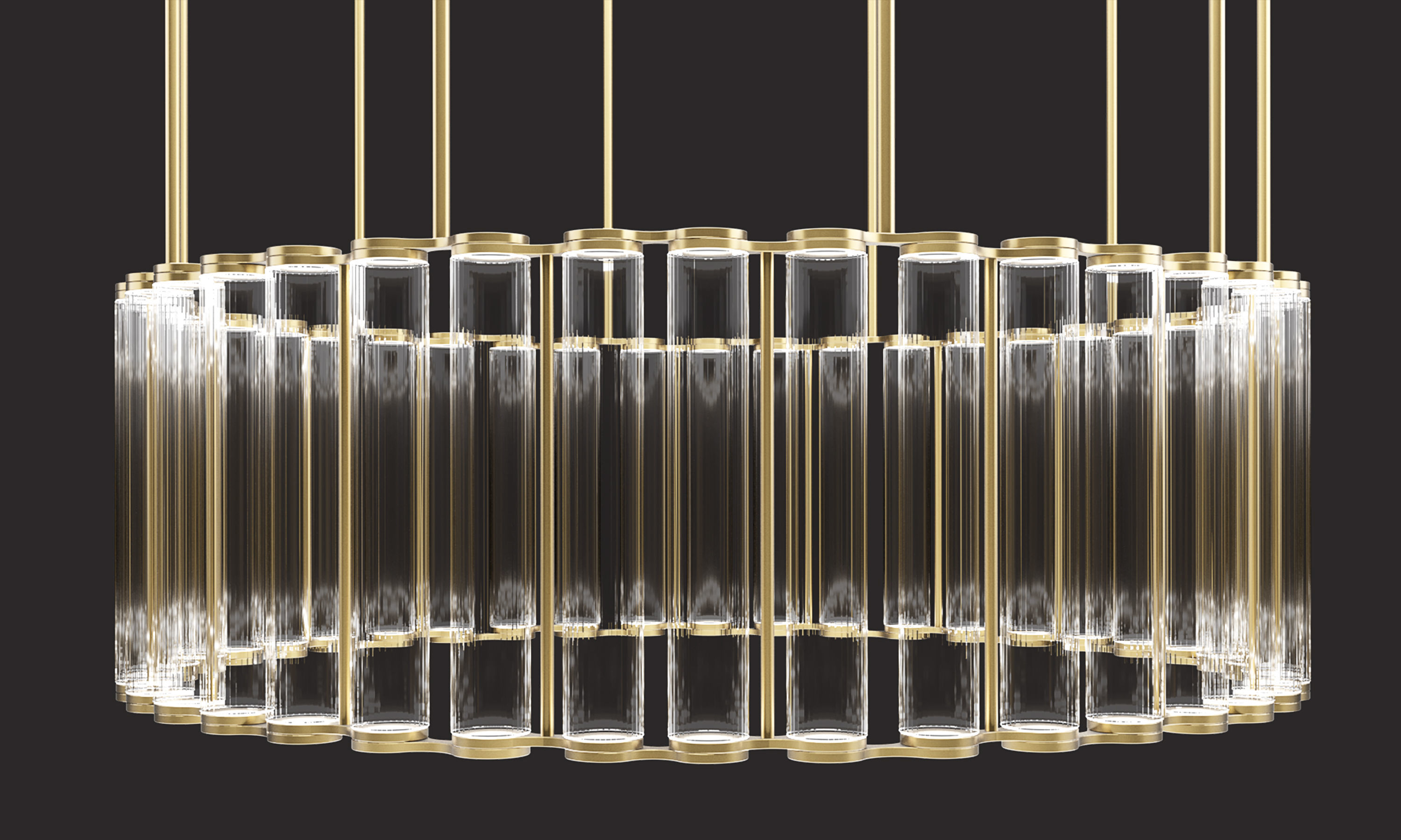 Chandelier - Viabizzuno Coppibartali Low-poly 3D model_3