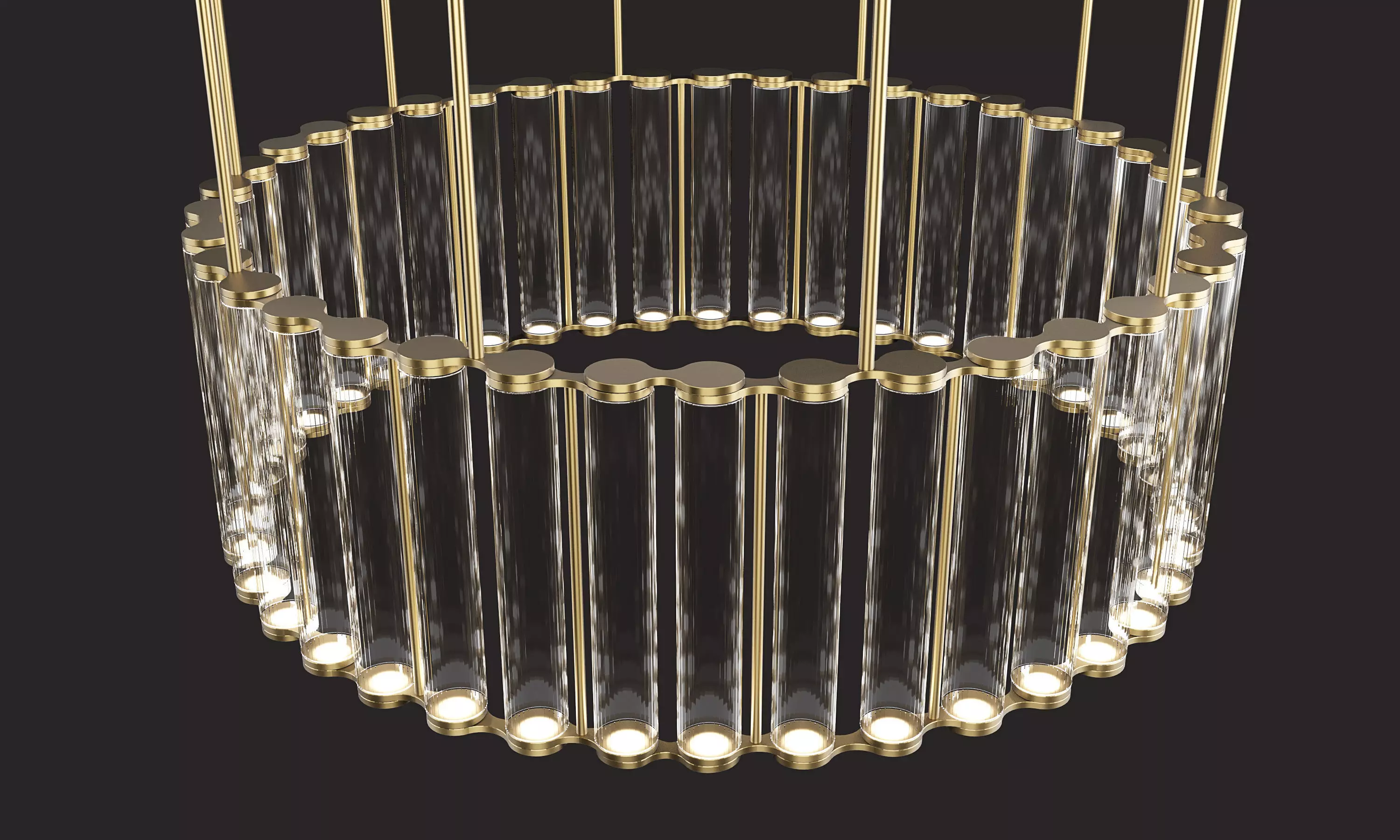 Chandelier - Viabizzuno Coppibartali Low-poly 3D model_0