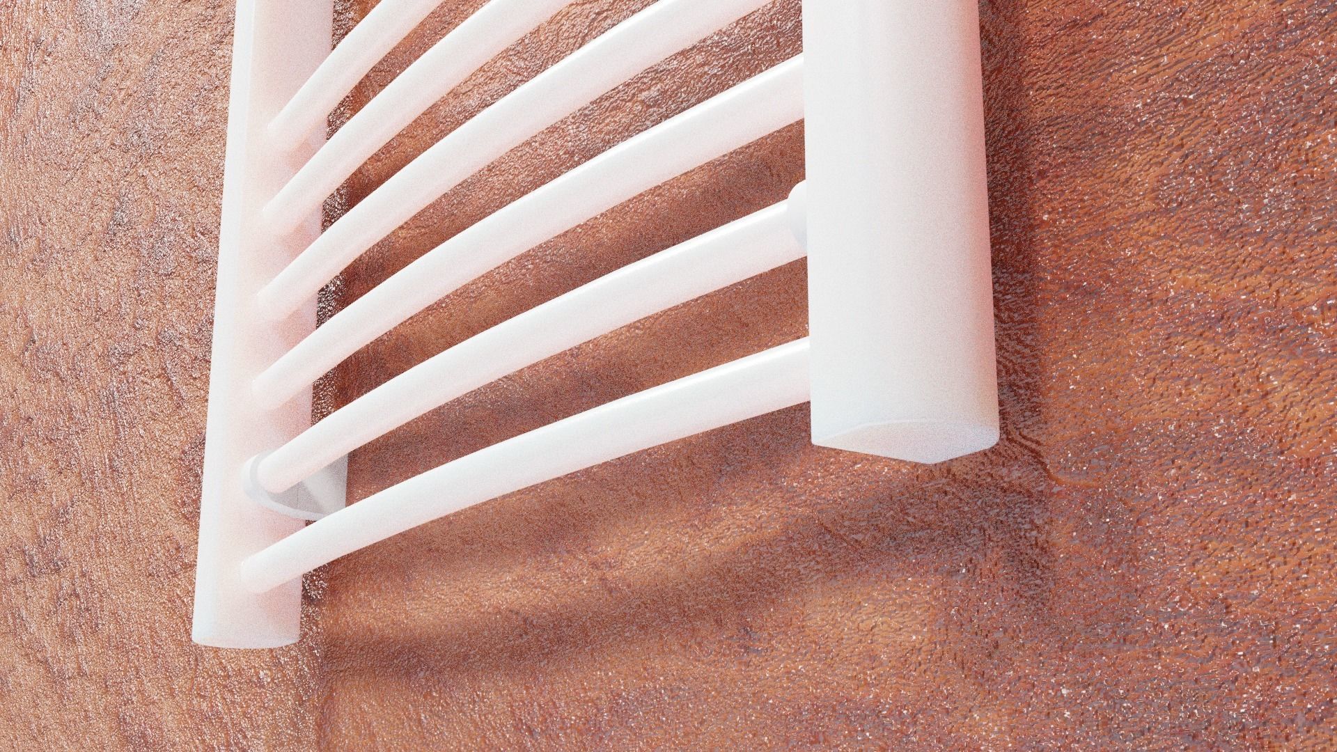 Radiator heated towel rail Low-poly 3D model_3