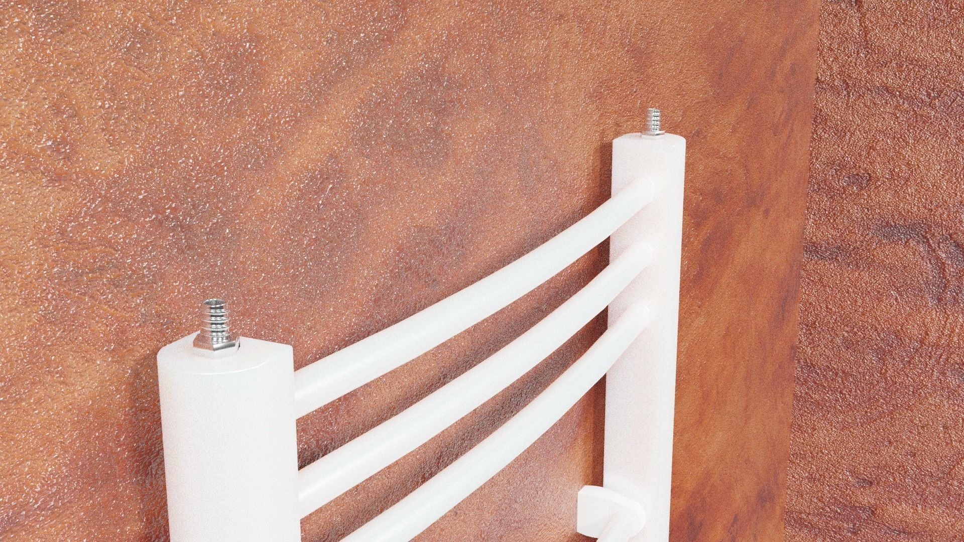 Radiator heated towel rail Low-poly 3D model_4