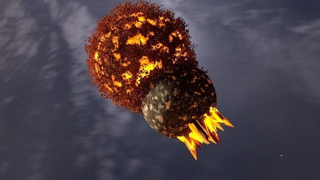 Planet Collision 3D model_12