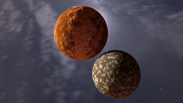 Planet Collision 3D model_6