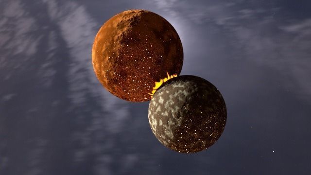Planet Collision 3D model_46
