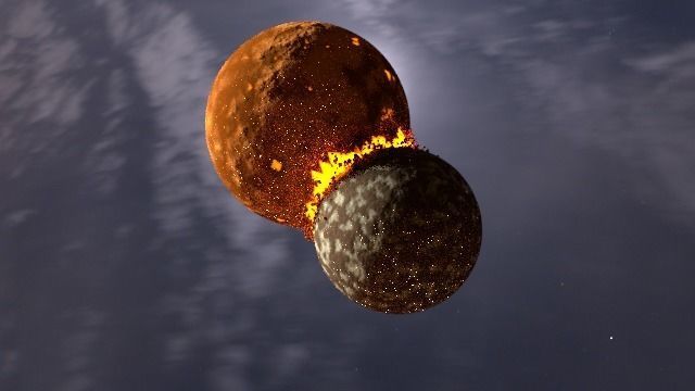 Planet Collision 3D model_56