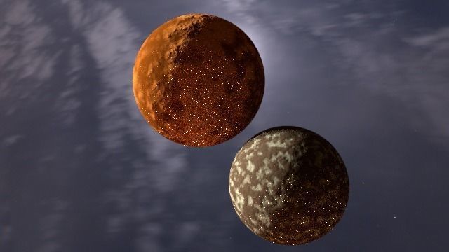 Planet Collision 3D model_4