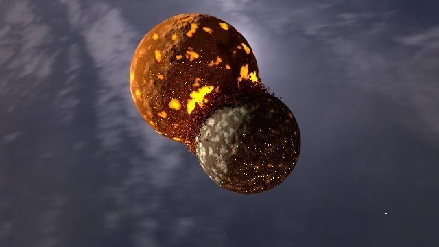 Planet Collision 3D model_10