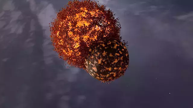 Planet Collision 3D model