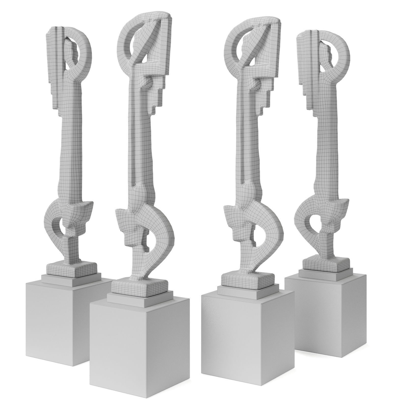 Jacques Lipchitz Baigneuse 1915 Low-poly 3D model_4