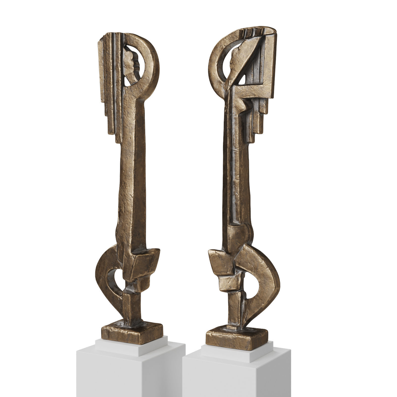 Jacques Lipchitz Baigneuse 1915 Low-poly 3D model_3