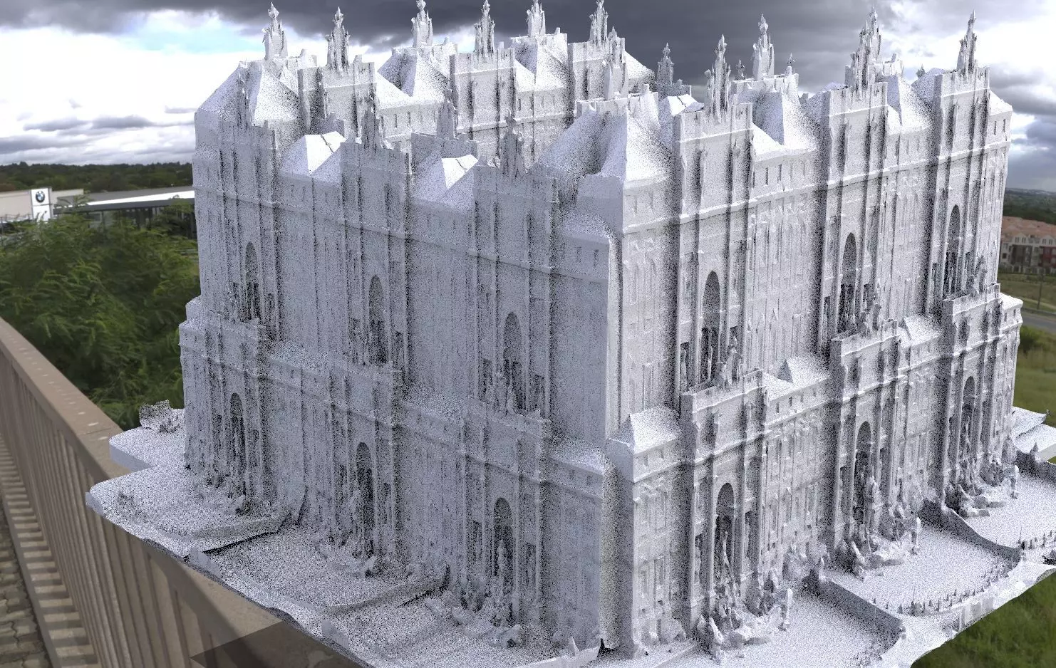 Fantasy architecture Gondor inspired 3D model_0