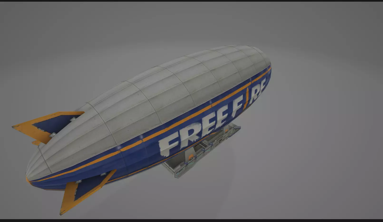 blimp zeppelin aircraft aerostat Low-poly 3D model