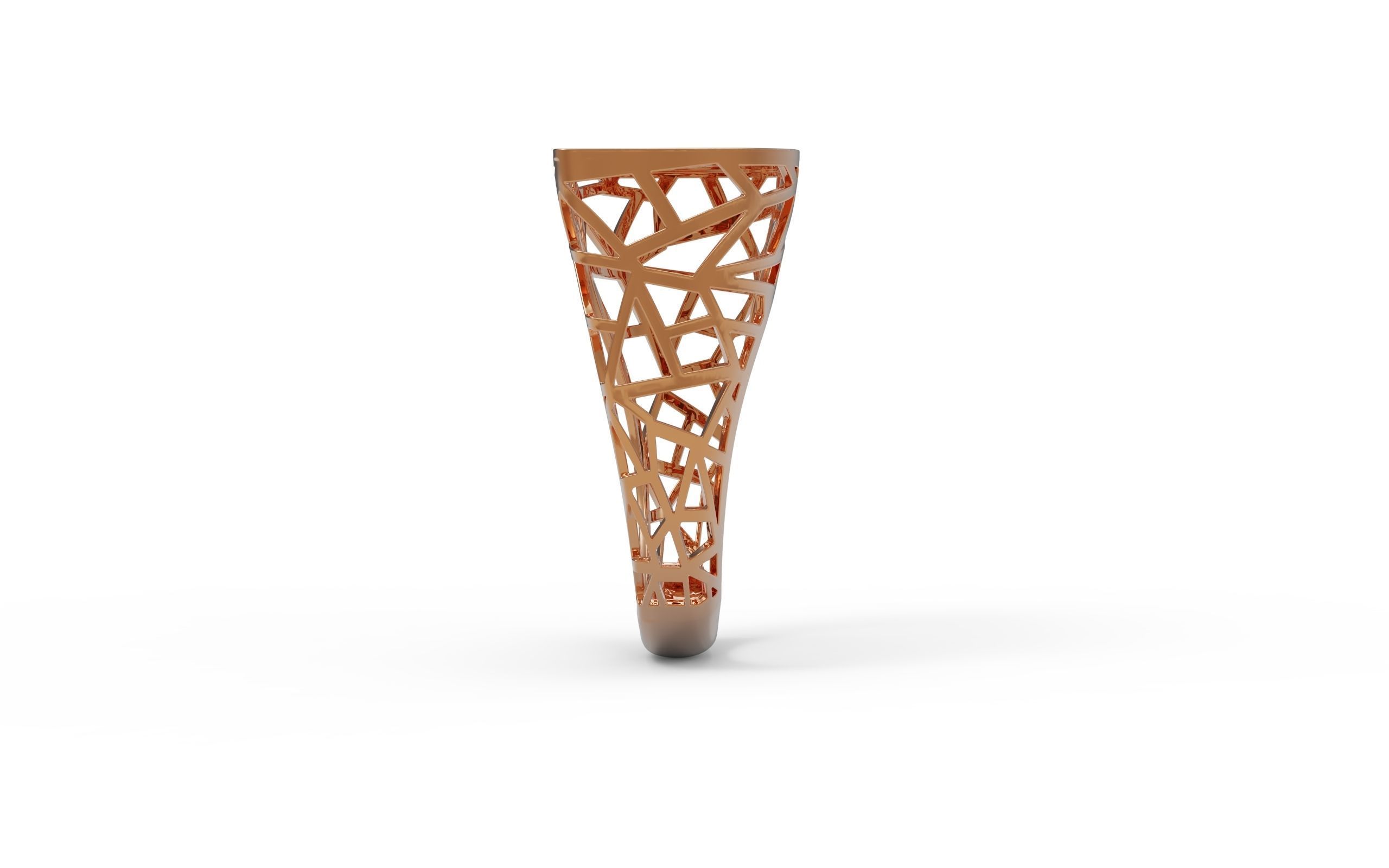 Gold ring 3D print model_5
