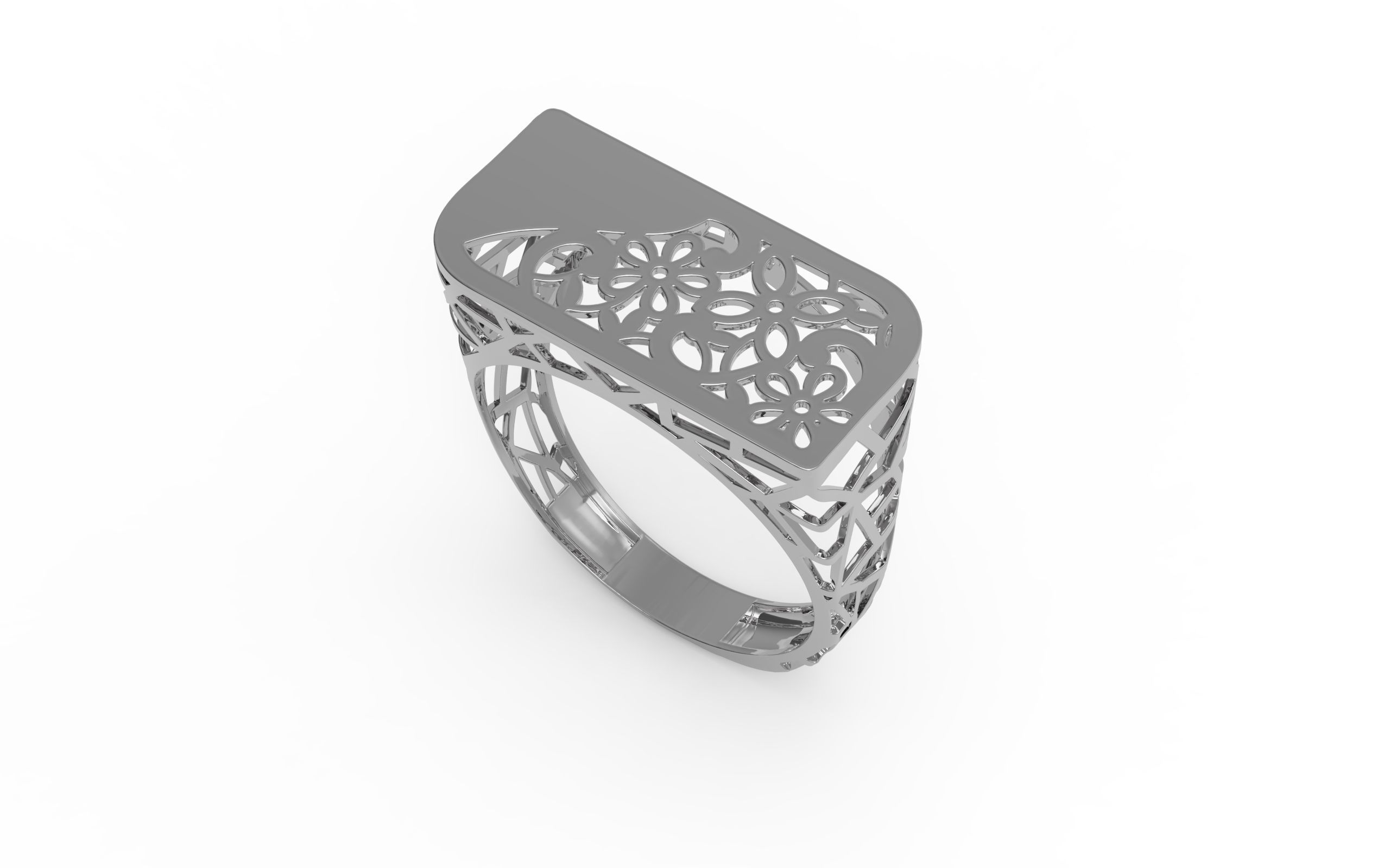 Gold ring 3D print model_3