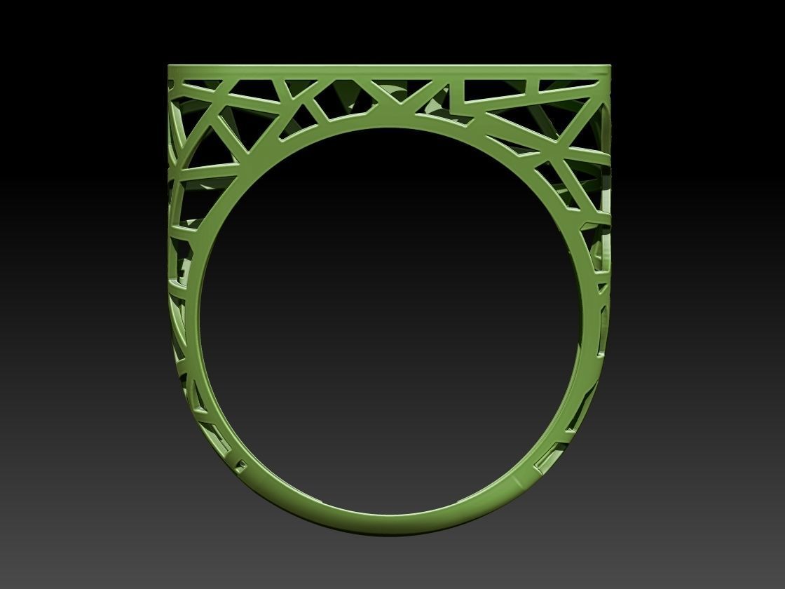 Gold ring 3D print model_7