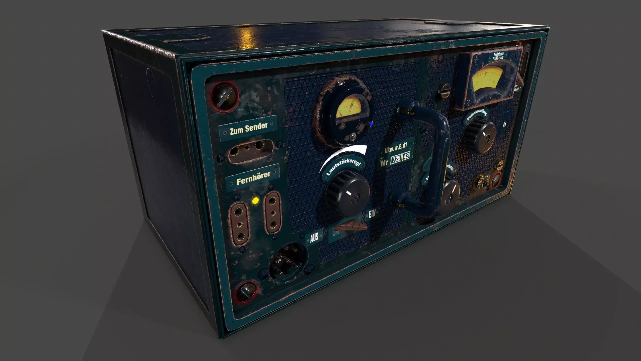 WW2 Radio 20WSd Low-poly 3D model