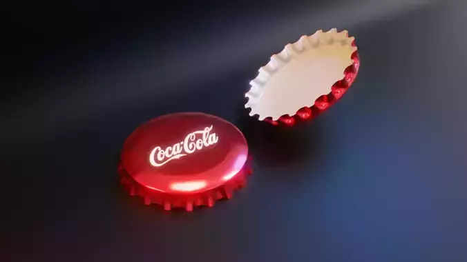 Coke Bottle metal cap 3D model