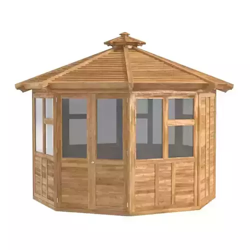 Octagonal Sunroom Gazebo Forever Redwood  3D model