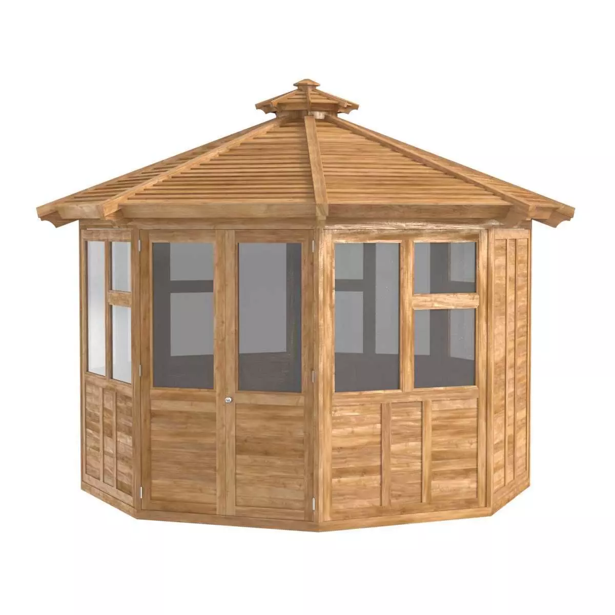 Octagonal Sunroom Gazebo Forever Redwood 3D model