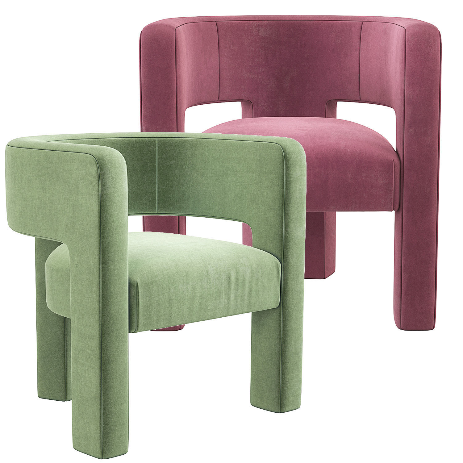 Sculpt Chair Crate and Barrel 3D model_3