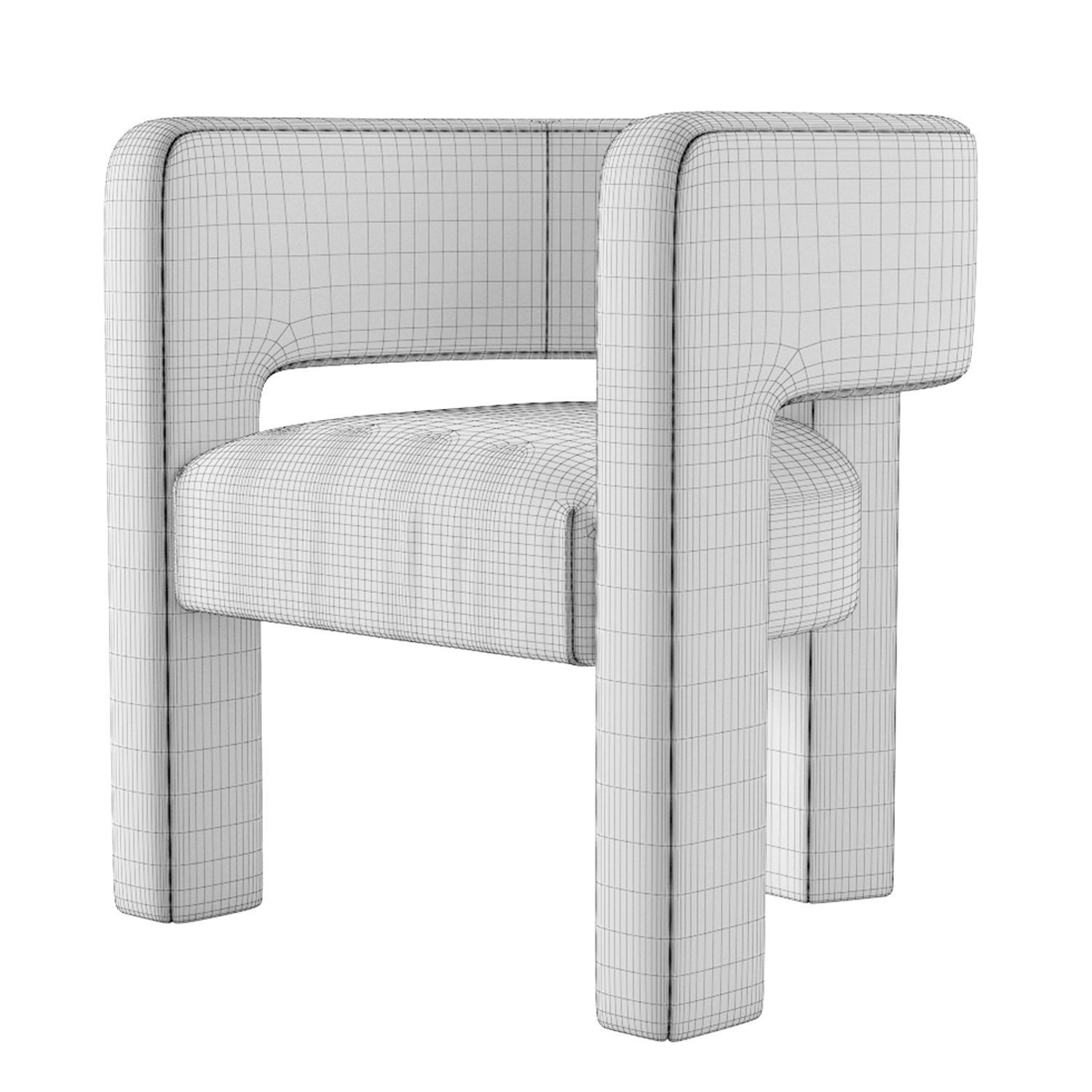 Sculpt Chair Crate and Barrel 3D model_8