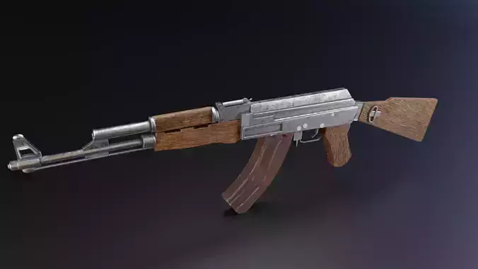 Ak47 Low Poly Model rifle