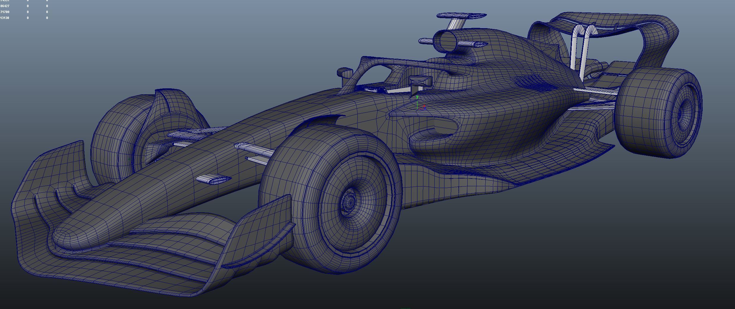 F1 2022 model Low-poly 3D model_3