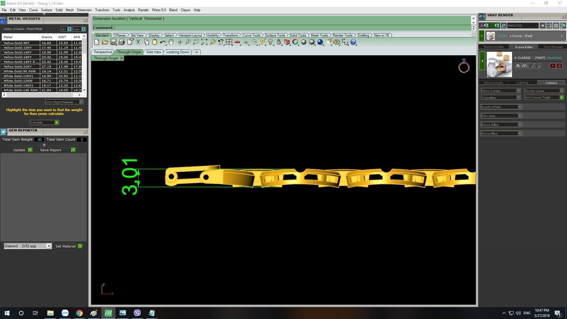 Luxury Chain Link Gold Bracelet for Men 2550 3D print model_7