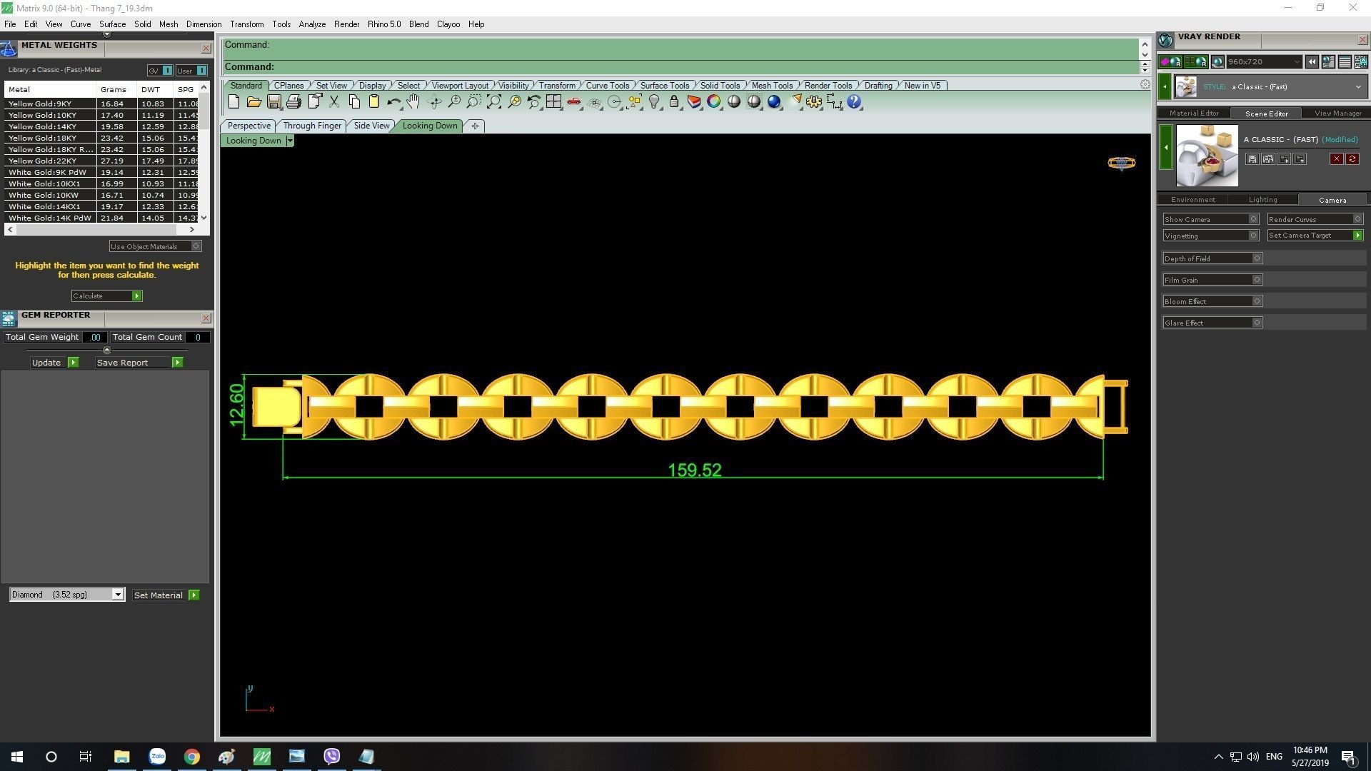 Luxury Chain Link Gold Bracelet for Men 2550 3D print model_6