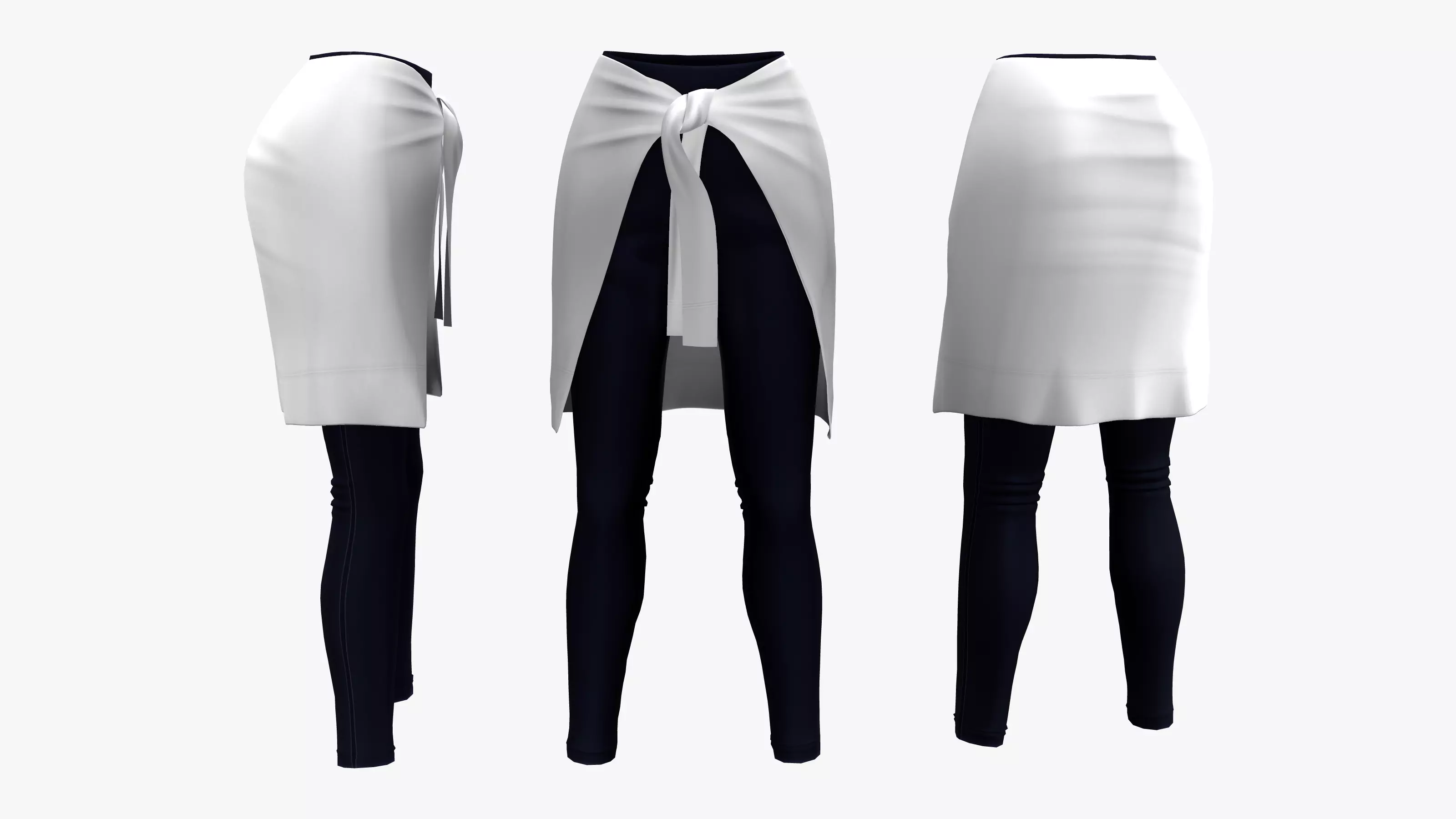 Leggings With Wrapped Around Shirt Low-poly 3D model