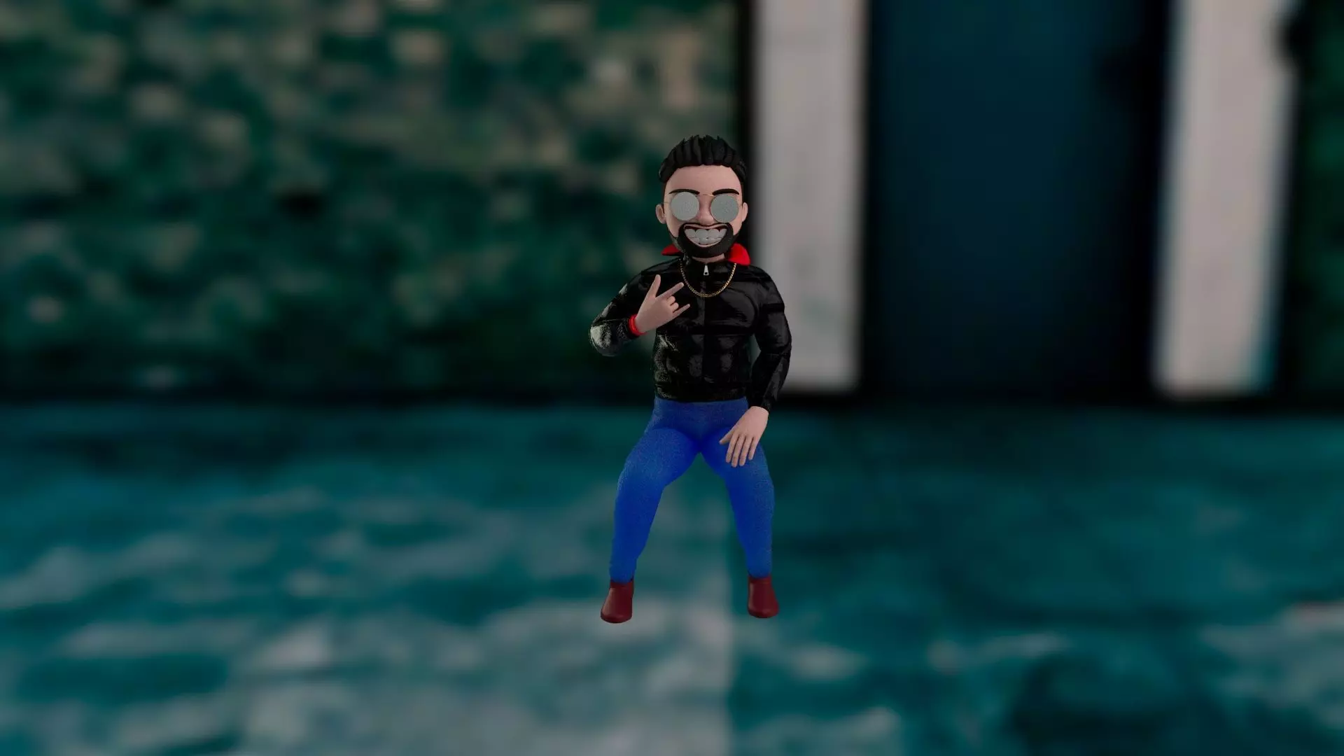 sunglasses with cool man or boy 3D model_0