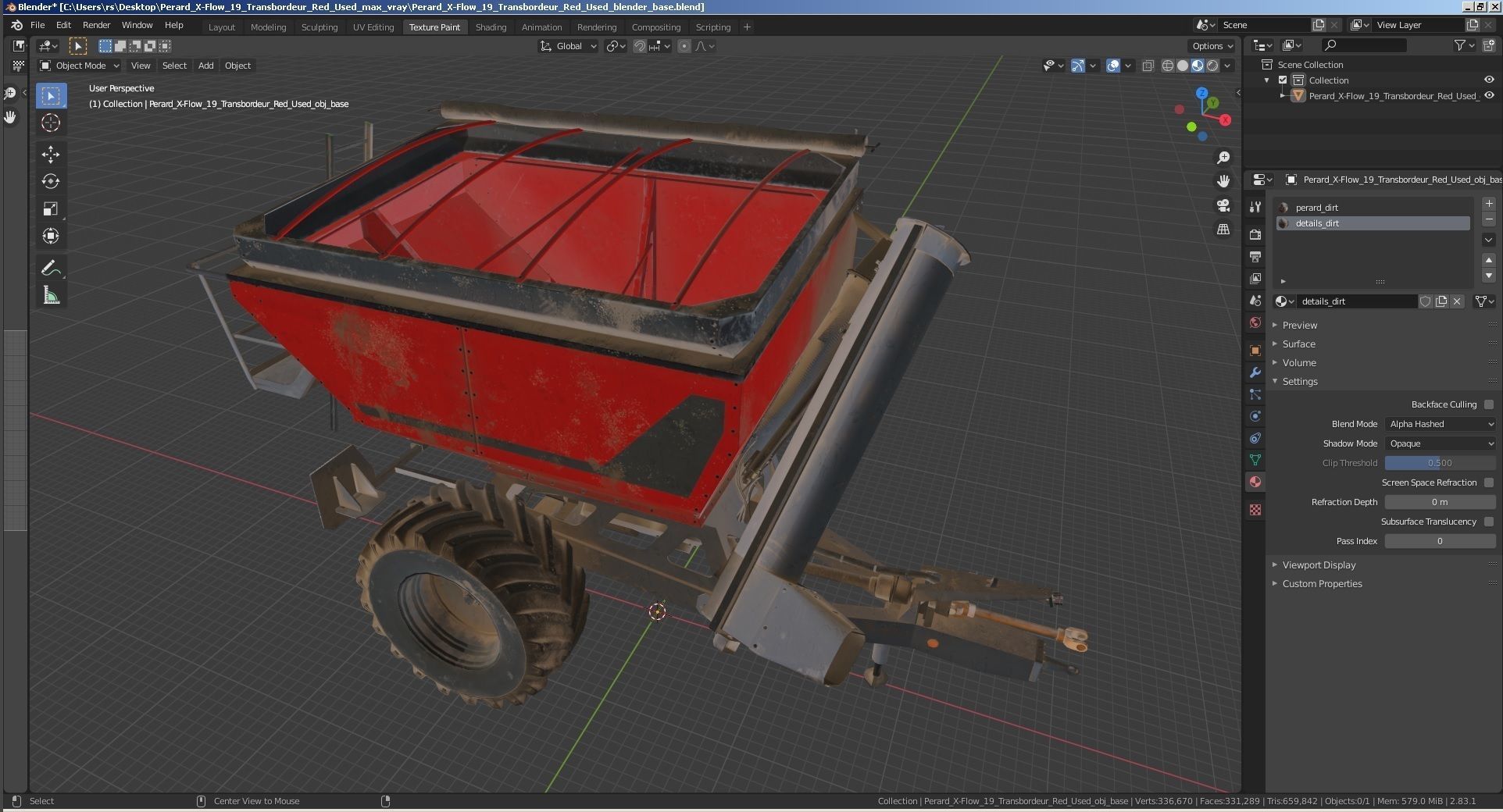 Perard X-Flow 19 Transbordeur Red Used 3D model_42