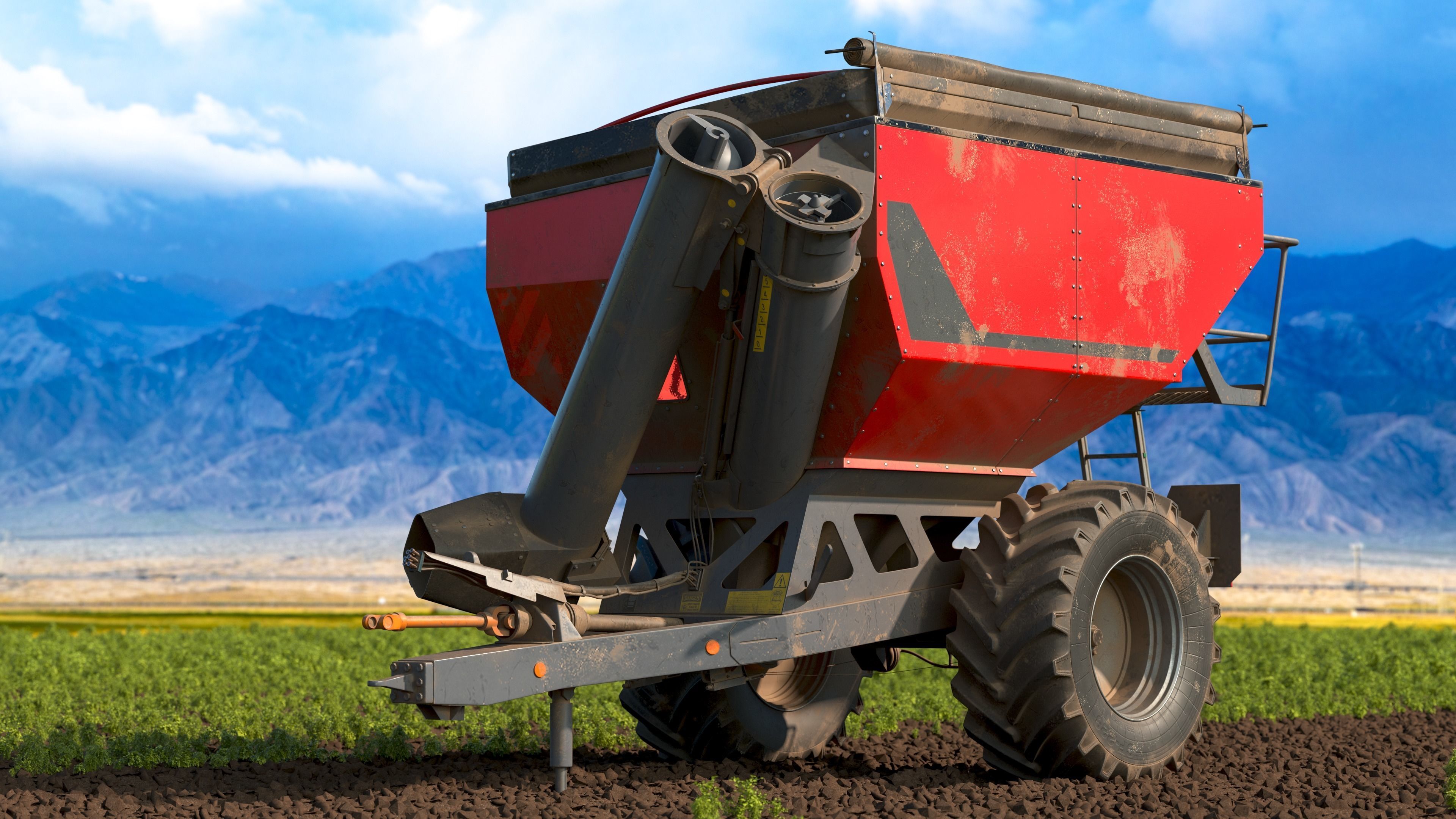 Perard X-Flow 19 Transbordeur Red Used 3D model_37