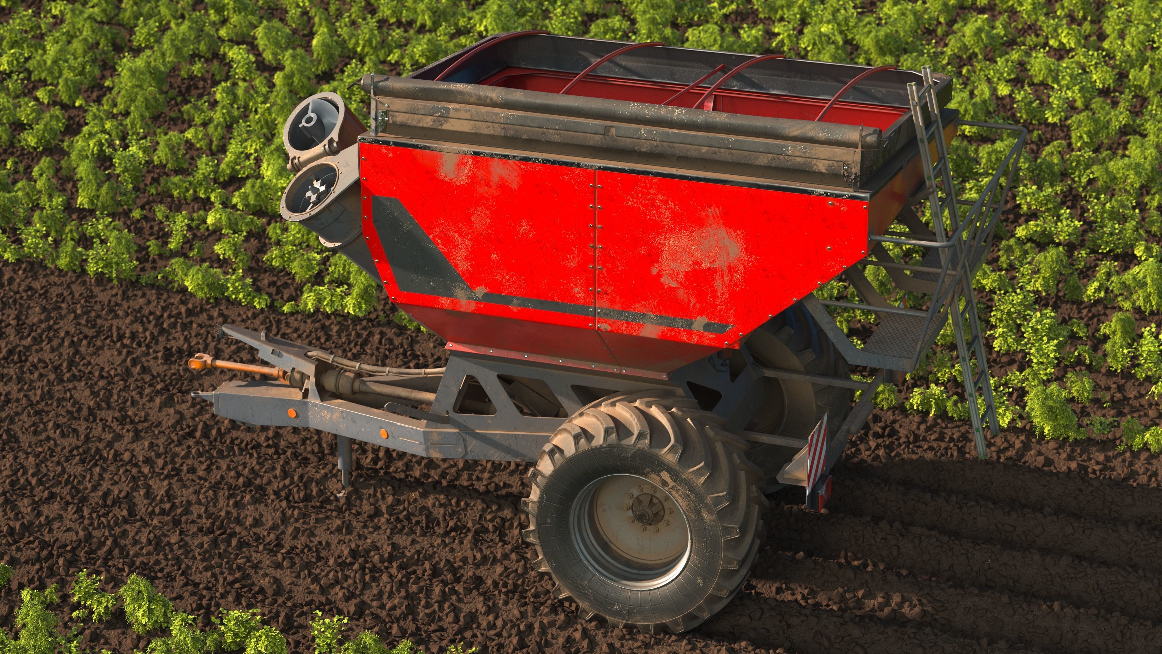 Perard X-Flow 19 Transbordeur Red Used 3D model_36