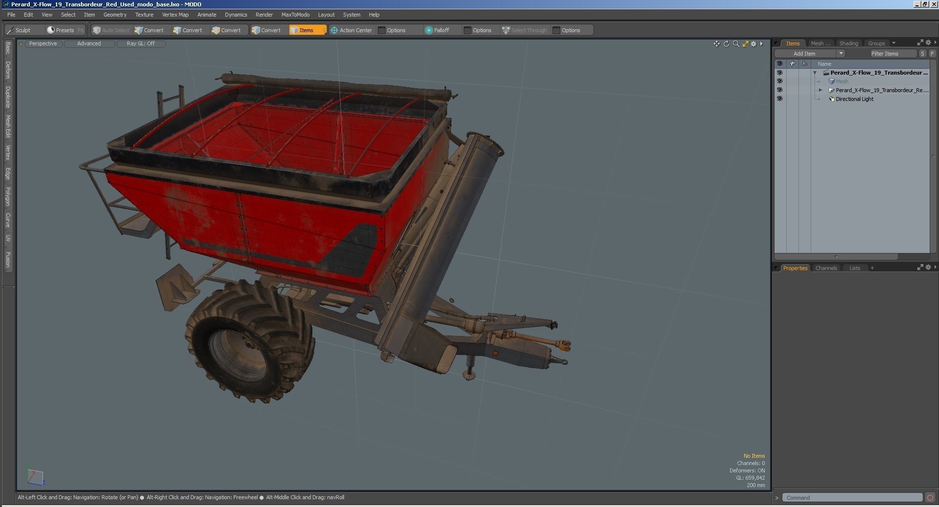 Perard X-Flow 19 Transbordeur Red Used 3D model_45