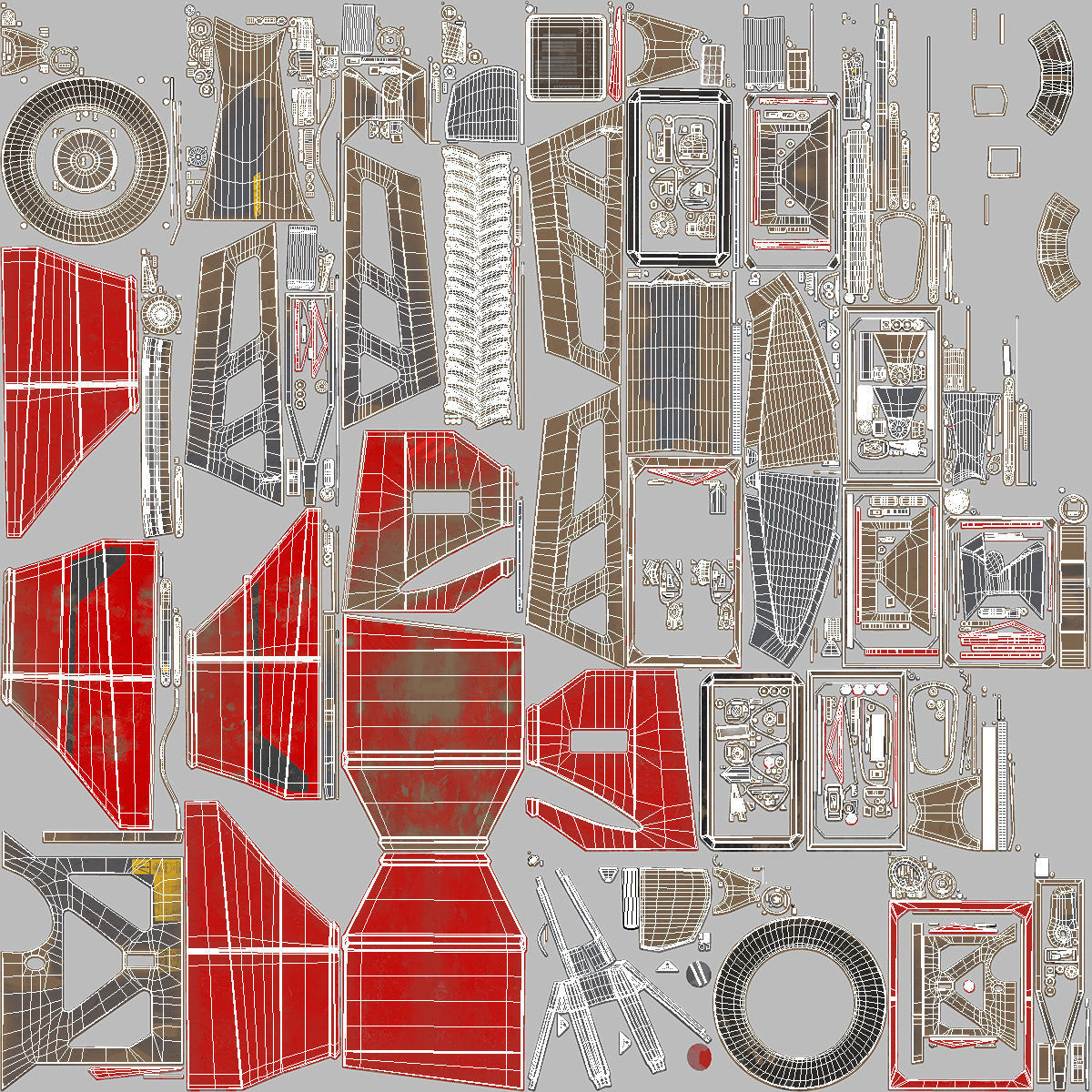 Perard X-Flow 19 Transbordeur Red Used 3D model_26