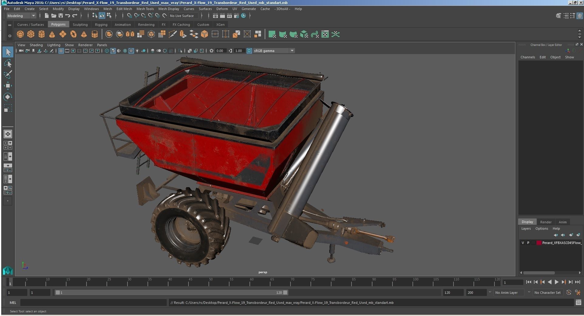 Perard X-Flow 19 Transbordeur Red Used 3D model_44