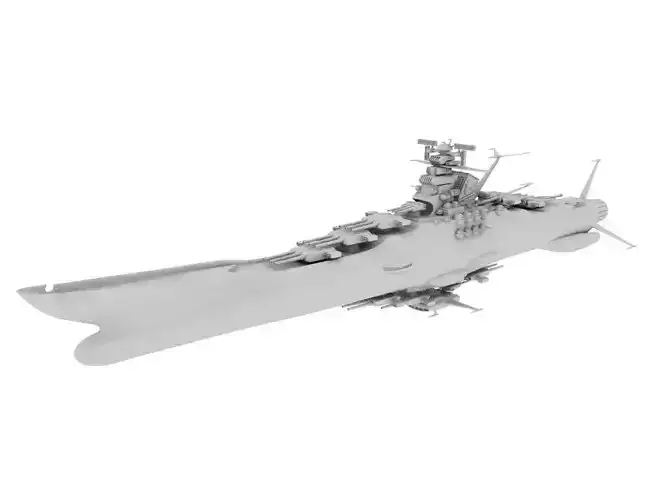 SCI FI Space Battleship Yamato 3D model 3D model