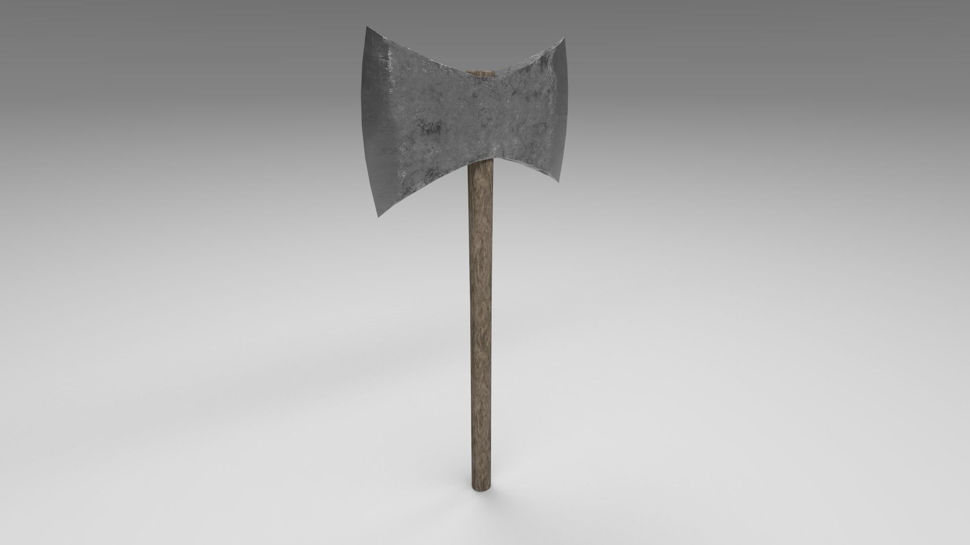Medieval battle axe 1 Free low-poly 3D model_3