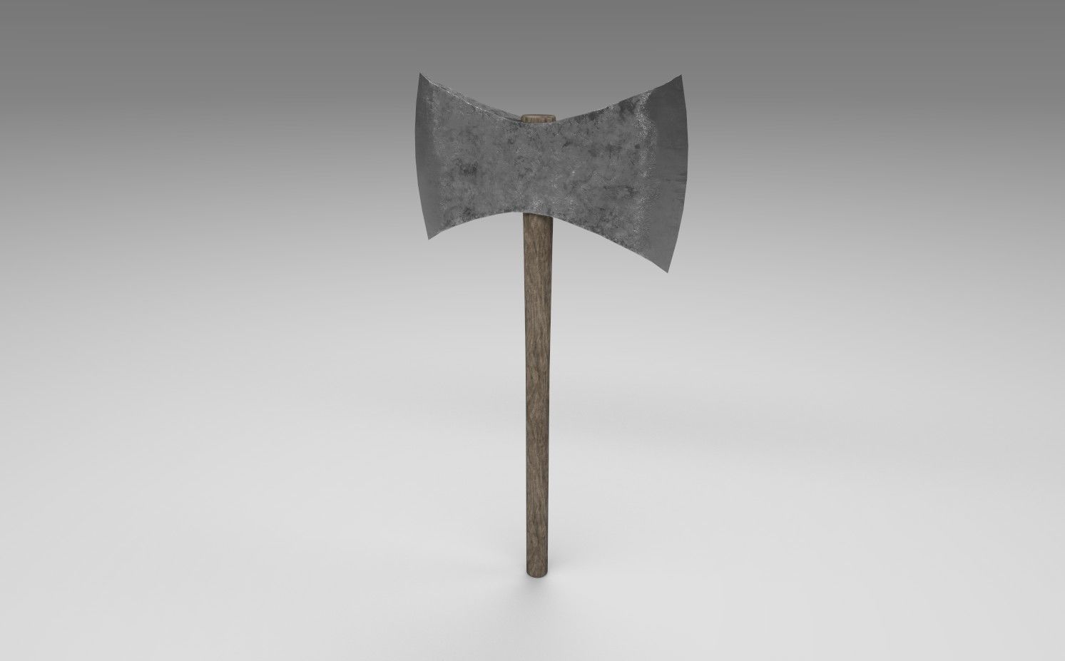 Medieval battle axe 1 Free low-poly 3D model_1