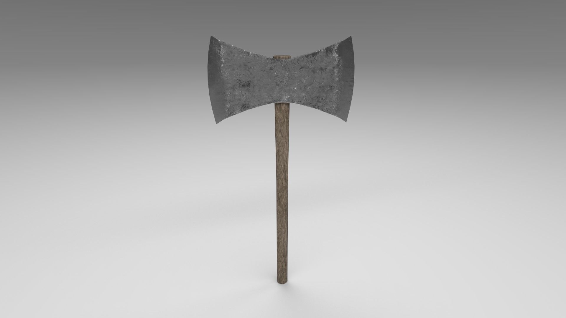 Medieval battle axe 1 Free low-poly 3D model_2
