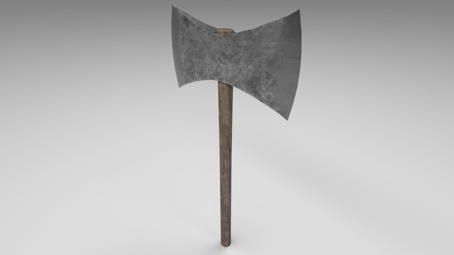 Medieval battle axe 1 Free low-poly 3D model_6