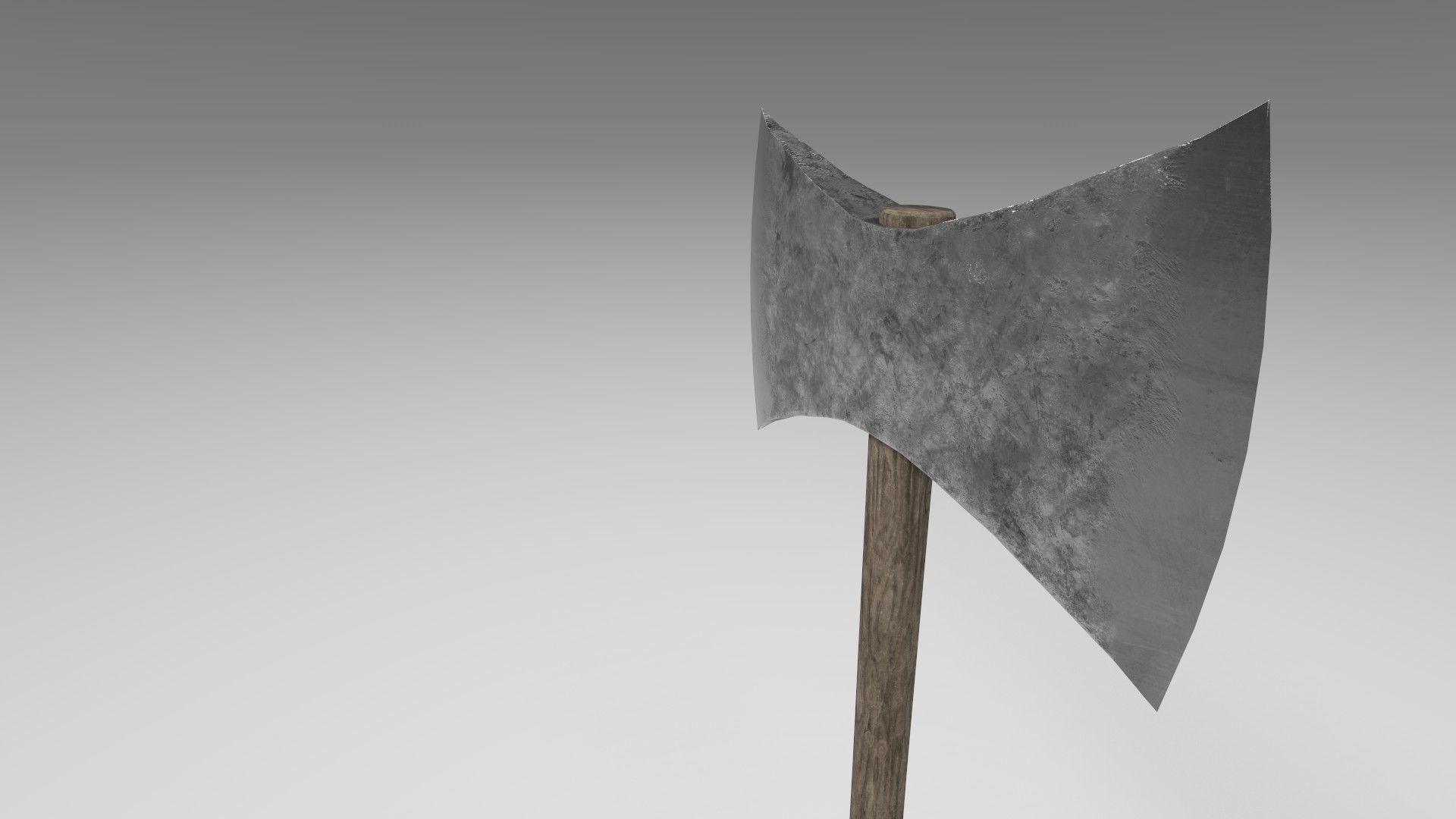 Medieval battle axe 1 Free low-poly 3D model_5