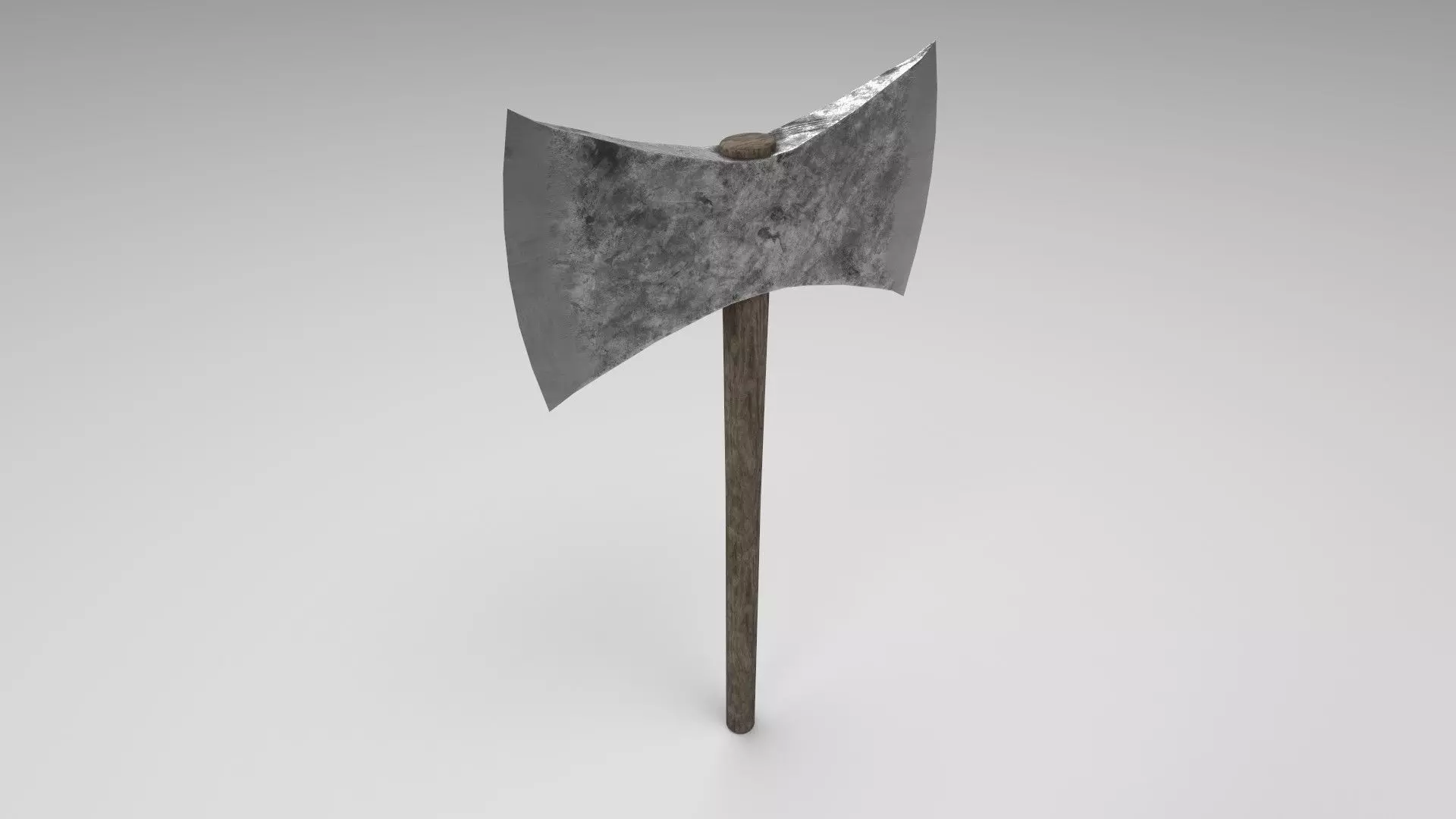 Medieval battle axe 1 Free low-poly 3D model_0