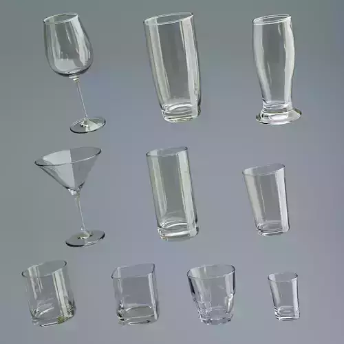 Glass set of water