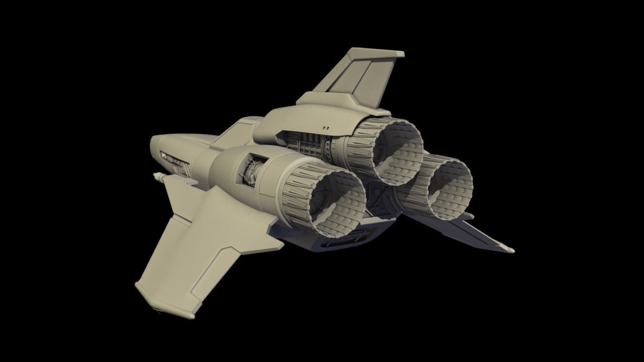 SCI-FI Starfighter Viper Mk2  3D model_3