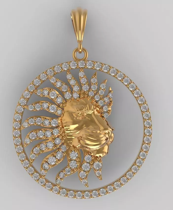 Lion Pendant 3D print model