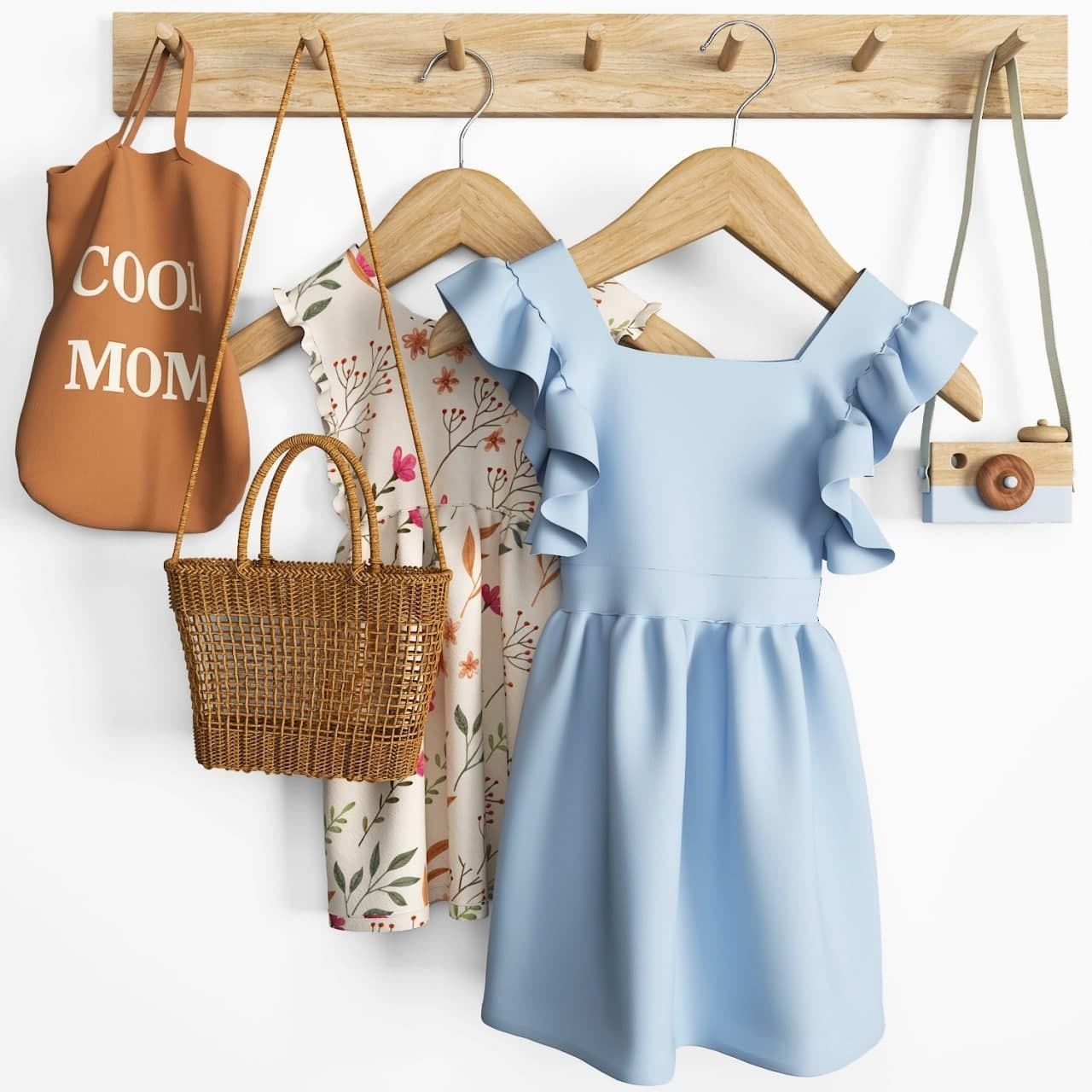 Clothes set ti01 Low-poly 3D model_1